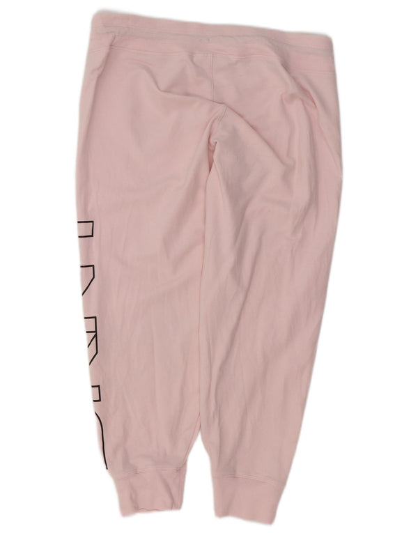Dkny Pantaloni da tuta con grafica da donna Joggers UK 16 Large Rosa Cotone