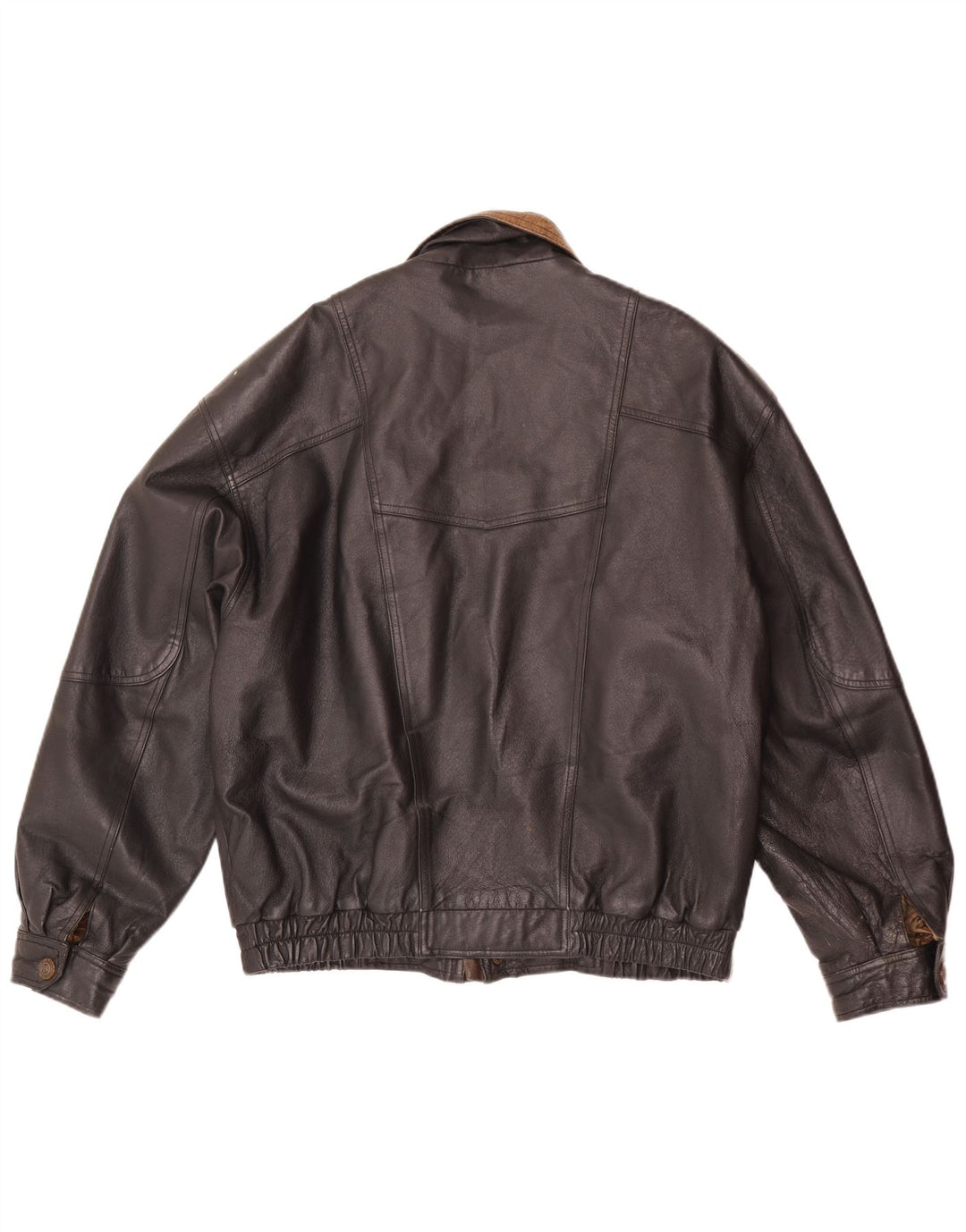 Giubbotto bomber in pelle da uomo C&A EU 48 medio nero