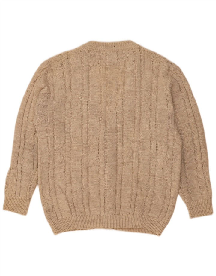 Maglione cardigan da uomo Angelo Greco IT 48 Lana di alpaca beige medio