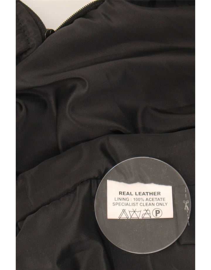 Giacca in pelle vintage da uomo UK 40 grande nera