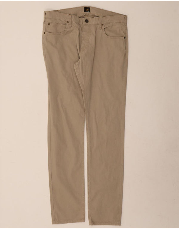 Pantaloni casual slim Lee Powell da uomo W36 L34 in cotone beige