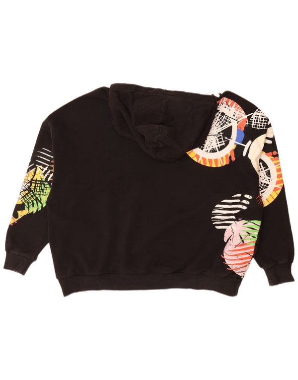 DESIGUAL Donna Felpa con cappuccio grafica Topolino UK 14 Medio Nero