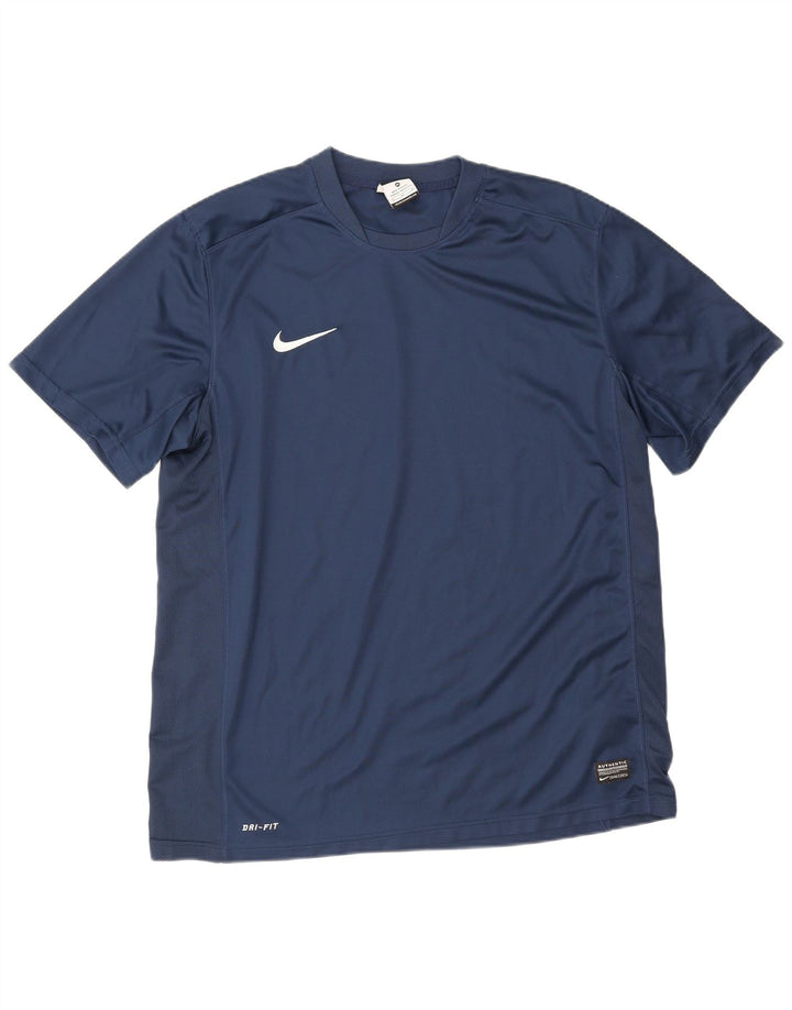 T-shirt Nike da uomo Dri Fit Top XL blu navy in poliestere