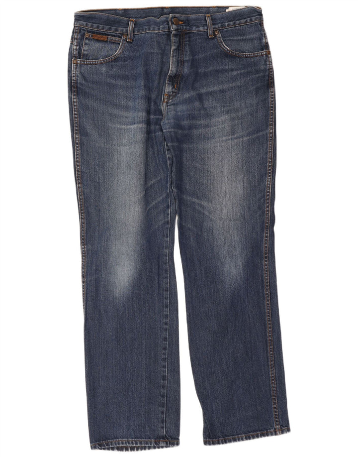 Jeans dritti da uomo Wrangler Texas W38 L32 cotone blu
