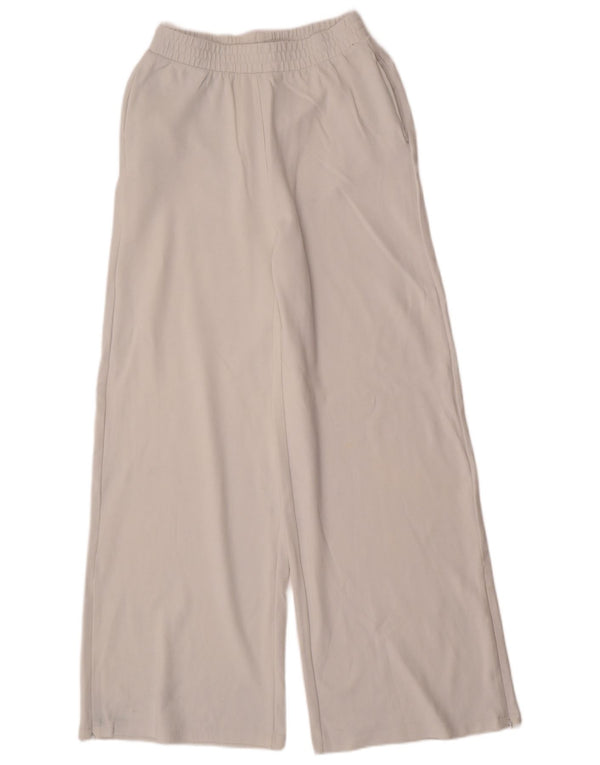 Pantaloni da tuta da donna Zara UK 12 cotone bianco medio