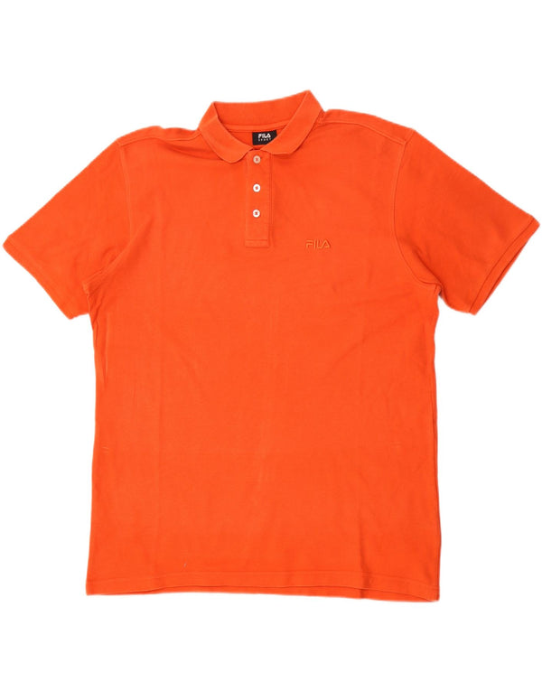 Polo da uomo Fila XL in cotone arancione