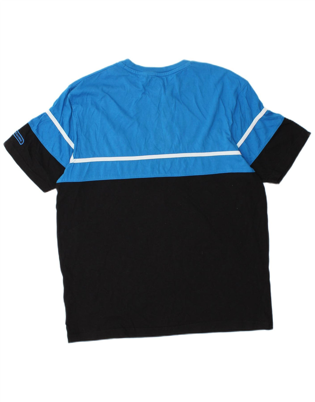 SERGIO TACCHINI T-shirt da uomo Top Large in cotone color block blu