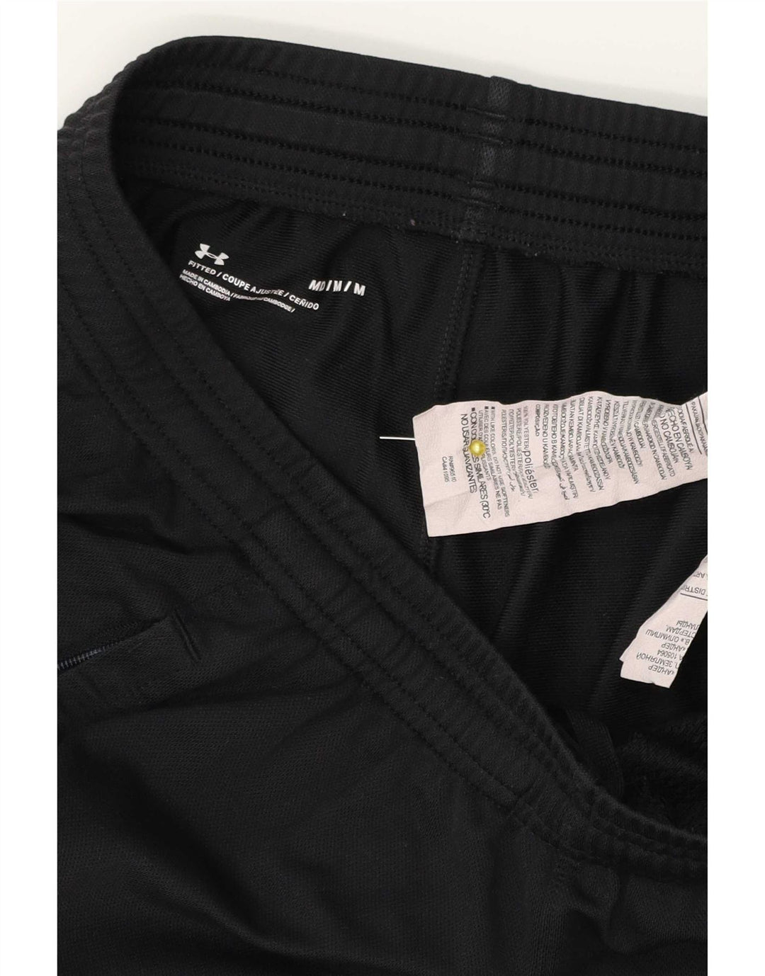 Pantaloni da tuta aderenti da uomo Under Armour poliestere nero medio