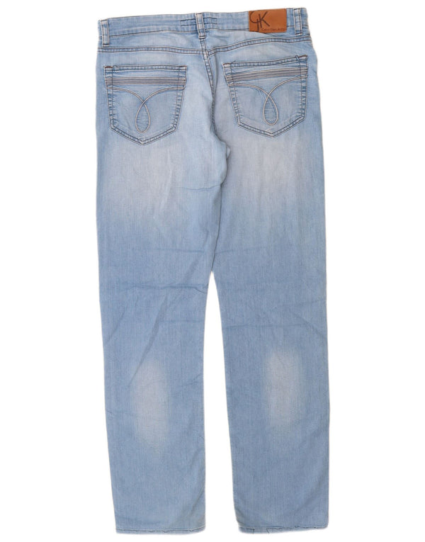 Jeans slim da donna Calvin Klein W34 L32 cotone blu