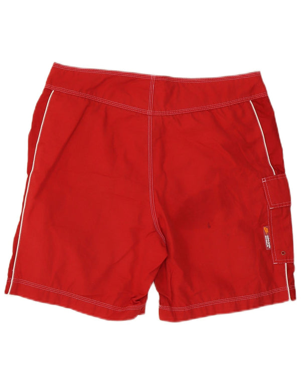 Pantaloncini da bagno Nike da uomo in cotone rosso medio