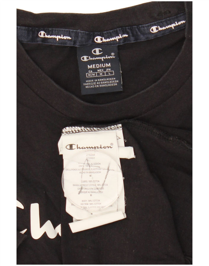 T-shirt grafica da uomo CHAMPION Top in cotone blu navy medio
