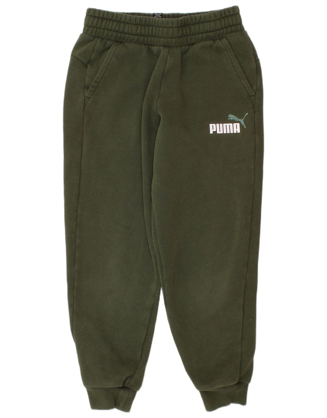 Pantaloni della tuta da ragazzo PUMA Joggers 9-10 anni in cotone verde