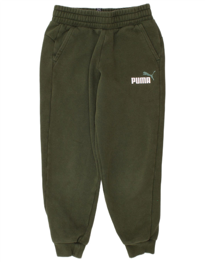 Pantaloni della tuta da ragazzo PUMA Joggers 9-10 anni in cotone verde