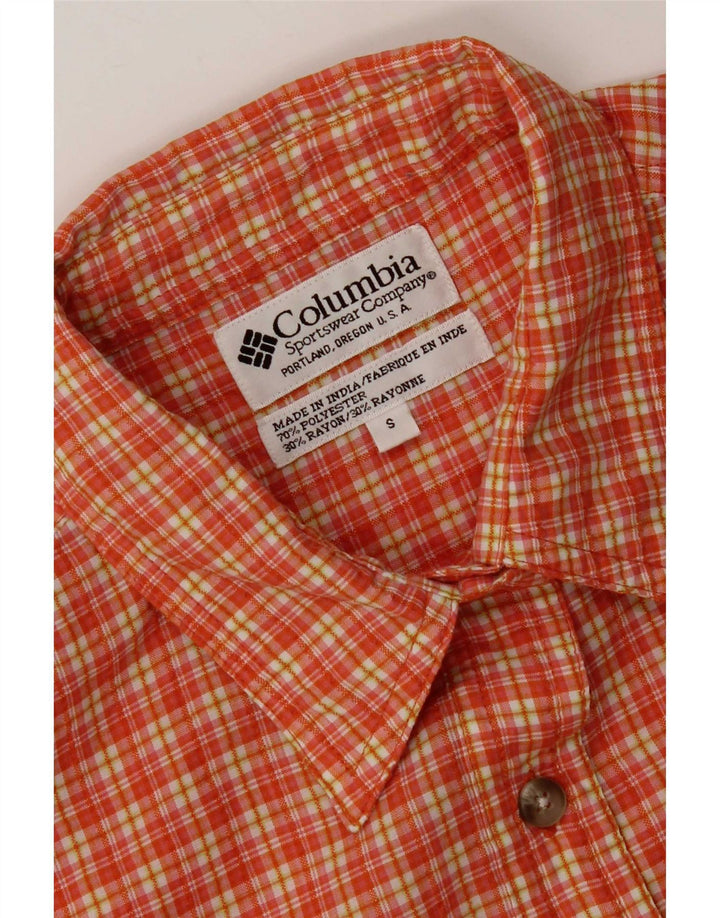 Camicia a maniche corte da uomo Columbia Small arancione in poliestere