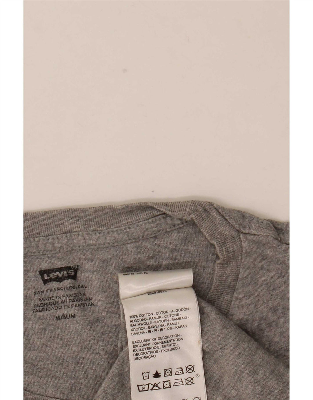 T-shirt grafica da uomo Levi's Top in cotone grigio medio
