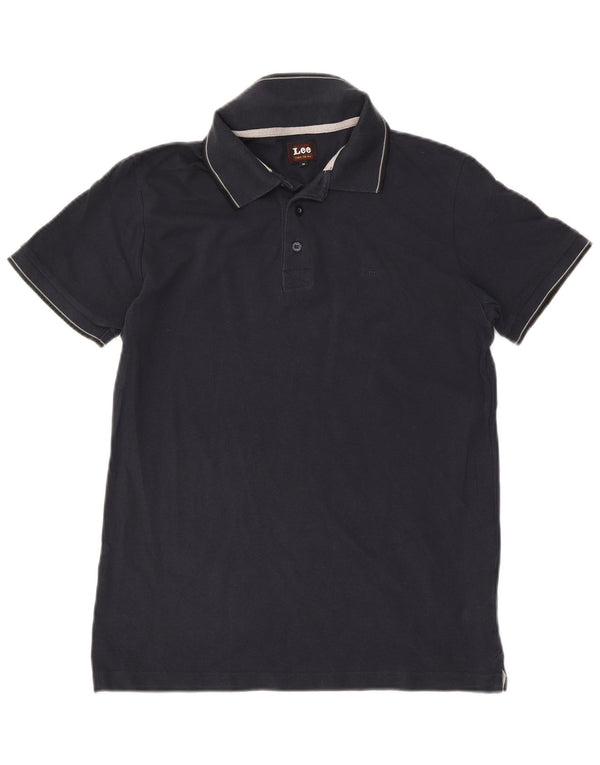 Polo da uomo Lee in cotone medio blu navy