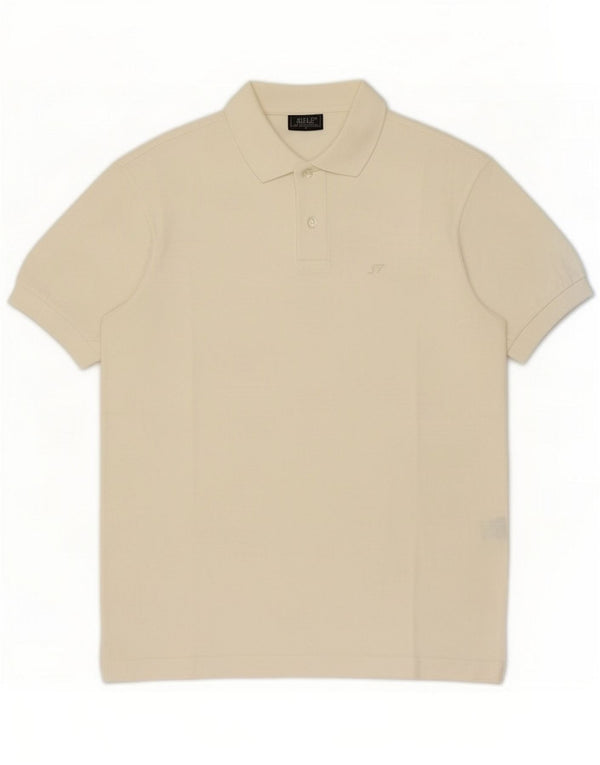 Polo da uomo Rifle piccola in cotone bianco sporco