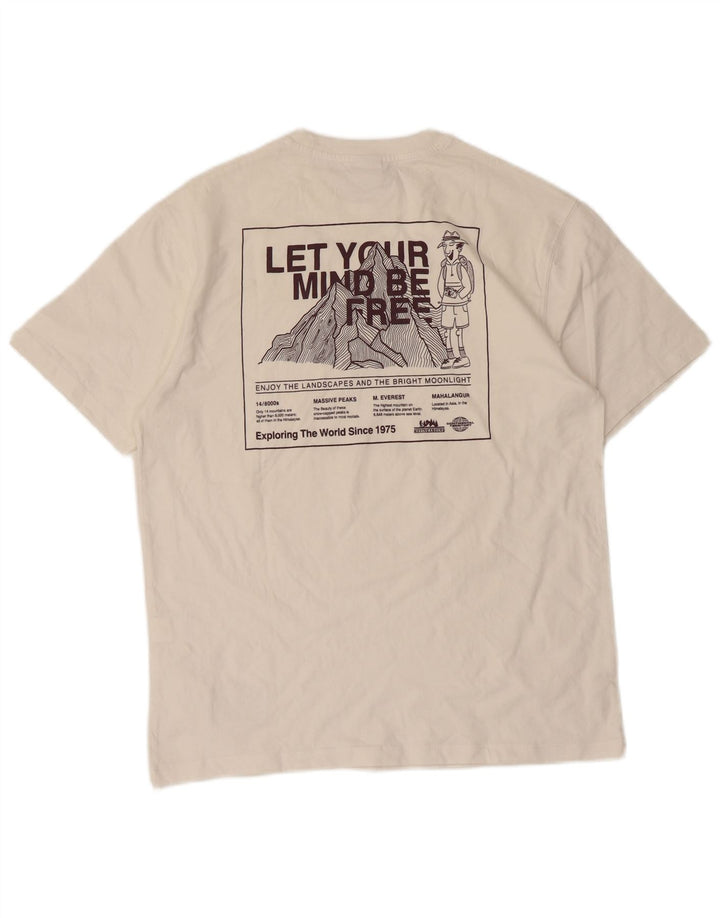 T-shirt grafica da uomo Zara Top Small in cotone bianco