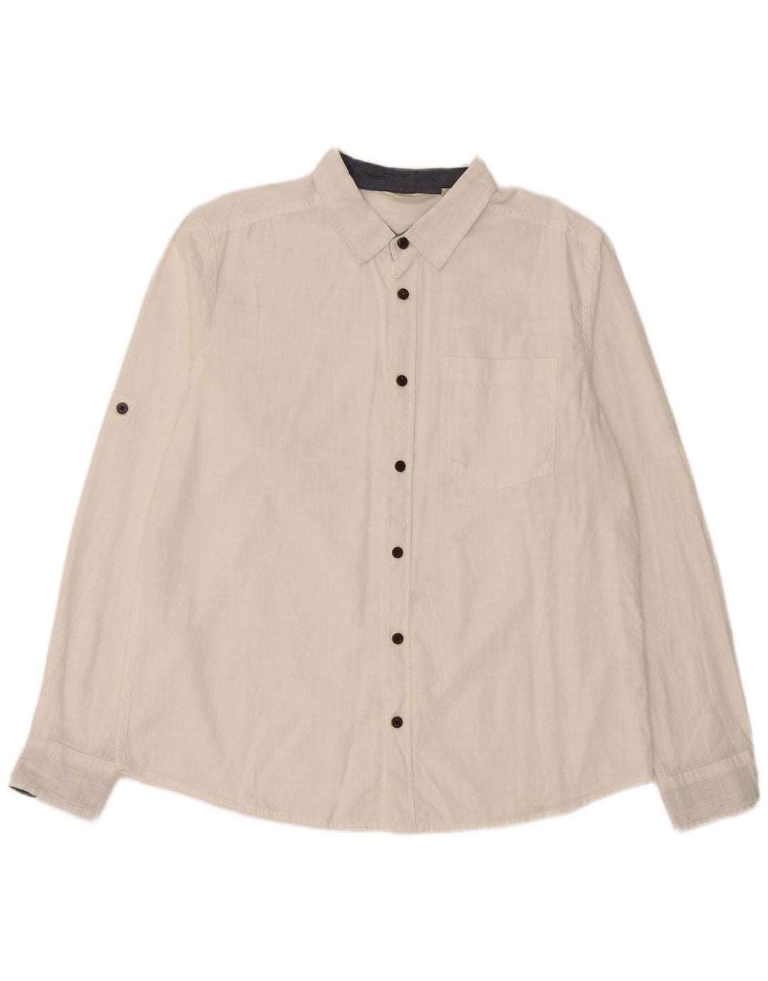 MOUNTAIN WAREHOUSE Camicia da uomo grande in cotone bianco