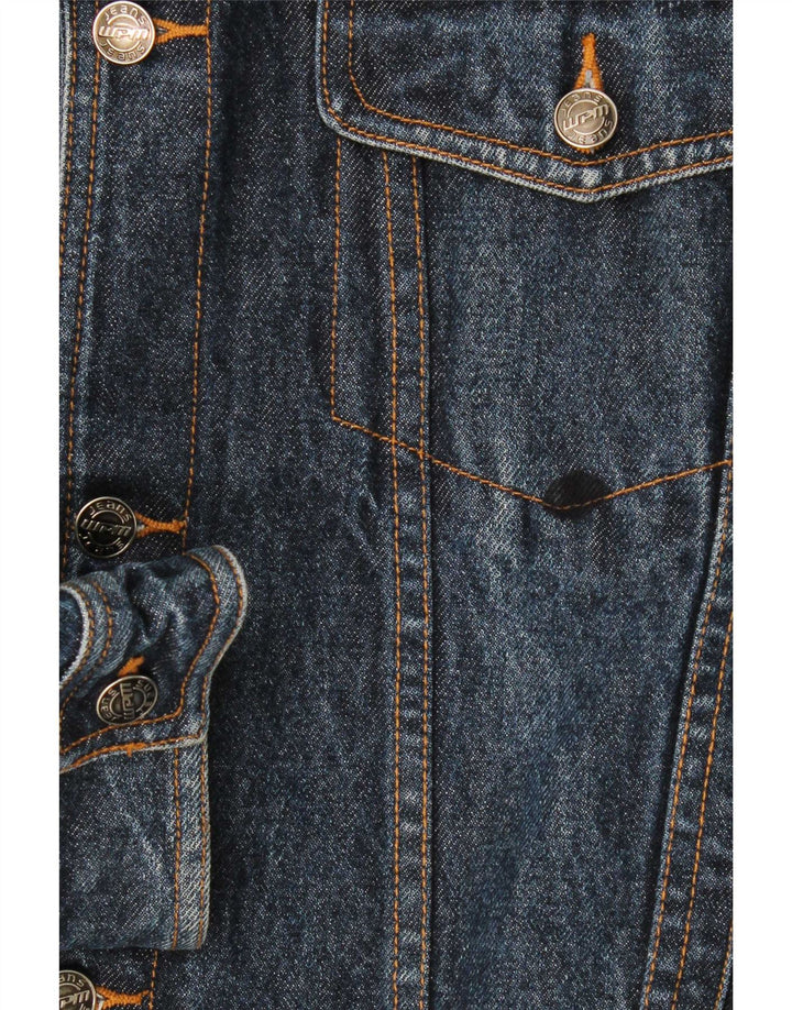 Giacca in denim da uomo WPM UK 42 XL cotone blu