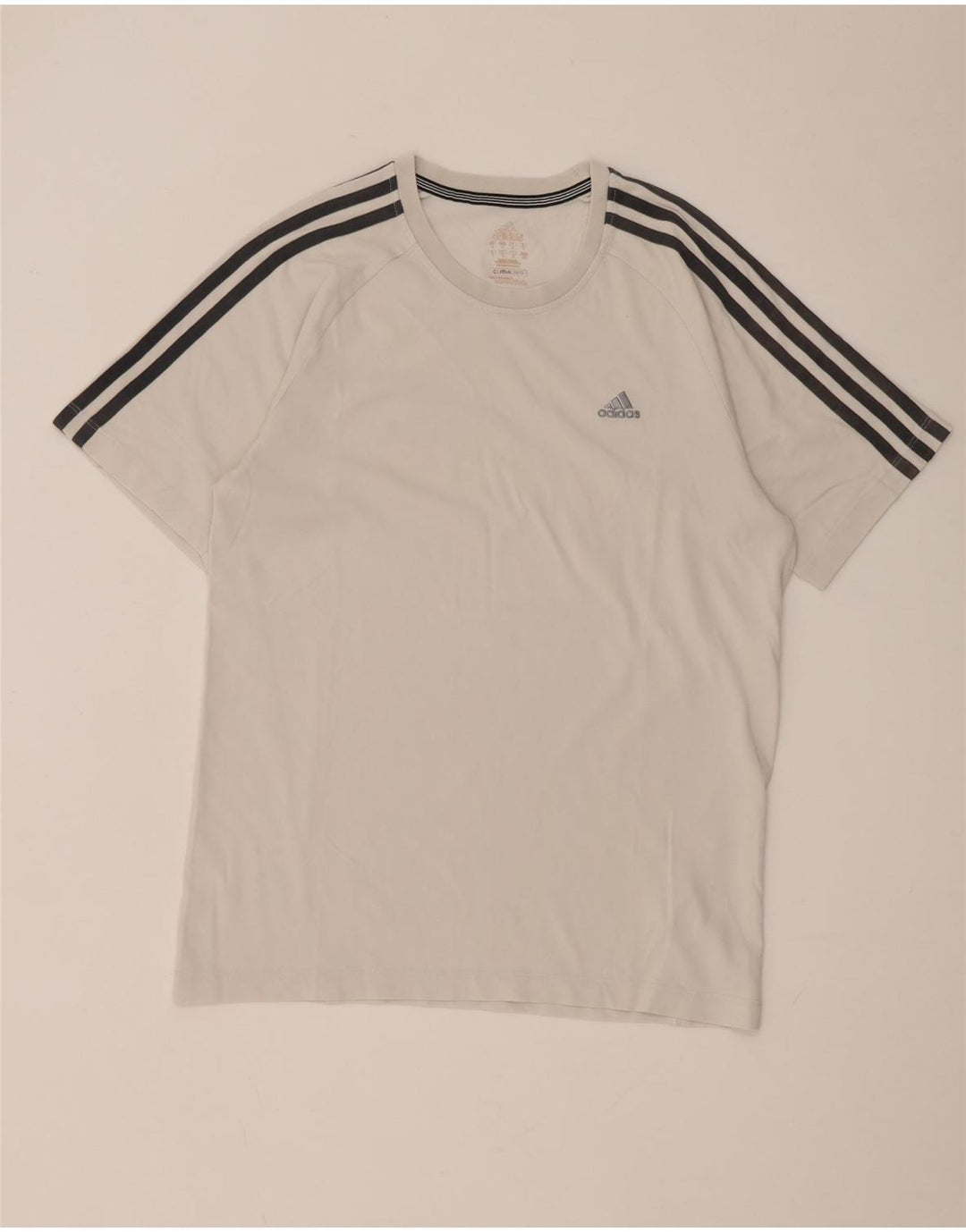 T-shirt Adidas Clima 365 da uomo piccola in cotone bianco