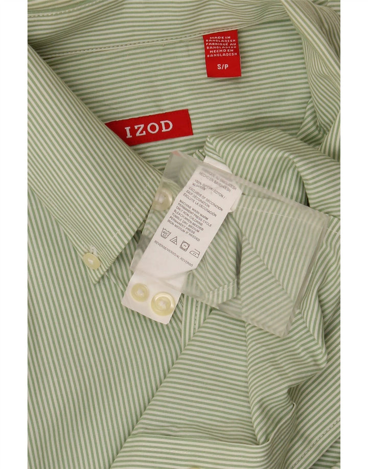 Camicia Uomo Izod Small Verde Gessato in Cotone