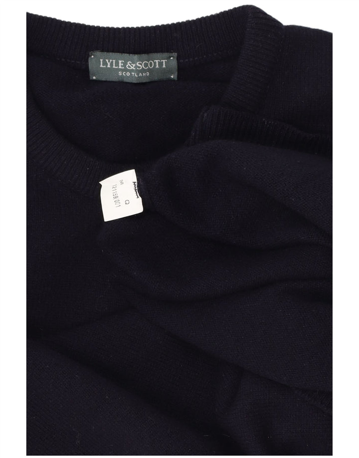 Maglione maglione girocollo da uomo Lyle & Scott blu navy medio
