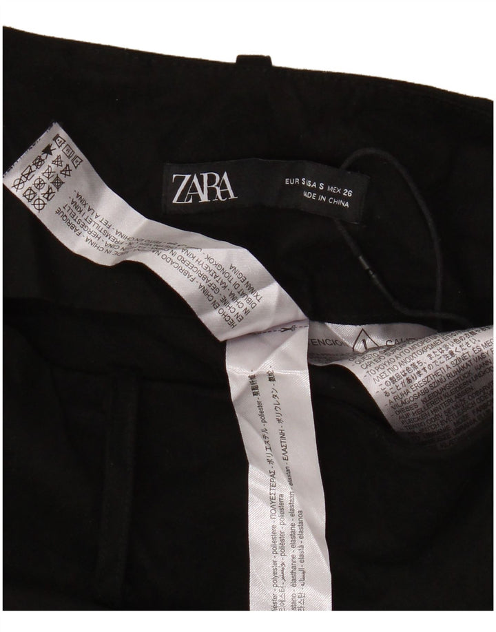 Gonna a trapezio da donna Zara piccola W26 poliestere nero