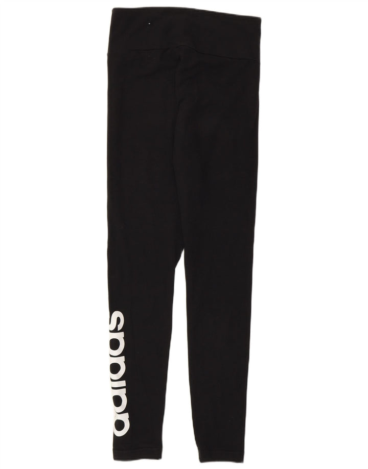 Leggings grafici da donna Adidas UK 8/10 piccolo cotone nero