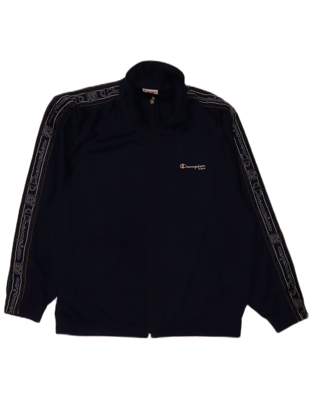 Giacca da ginnastica Champion da uomo con vestibilità ampia e grafica, piccola, blu navy