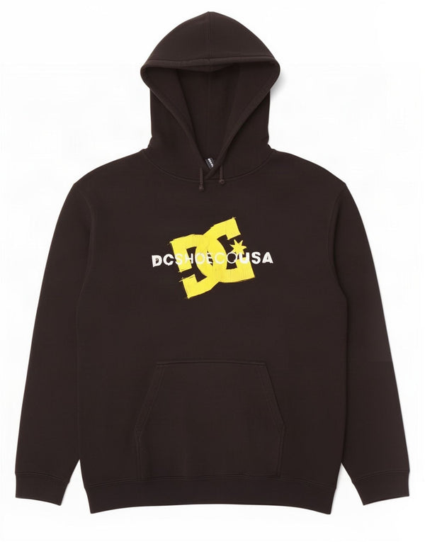 Felpa con cappuccio grafica DC da uomo grande in cotone nero