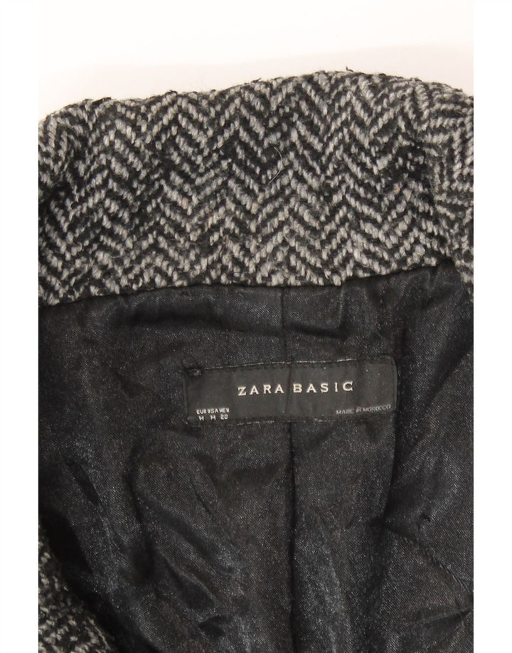 Cappotto Zara da donna UK 14 grigio medio a spina di pesce