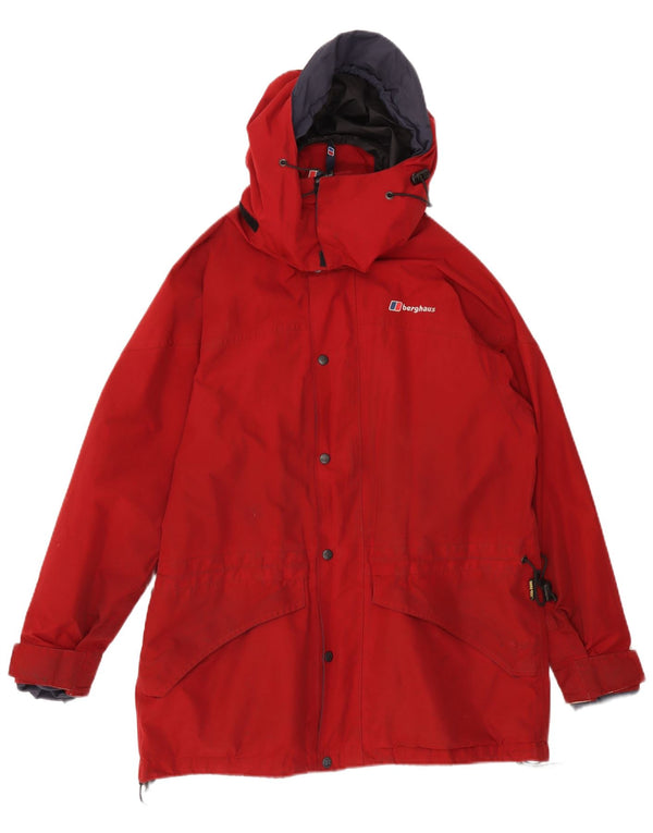Giacca antipioggia da uomo Berghaus Gore-Tex con cappuccio UK 38 nylon medio bordeaux