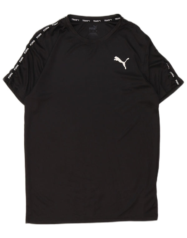 T-shirt grafica da uomo PUMA Top Small nera in poliestere
