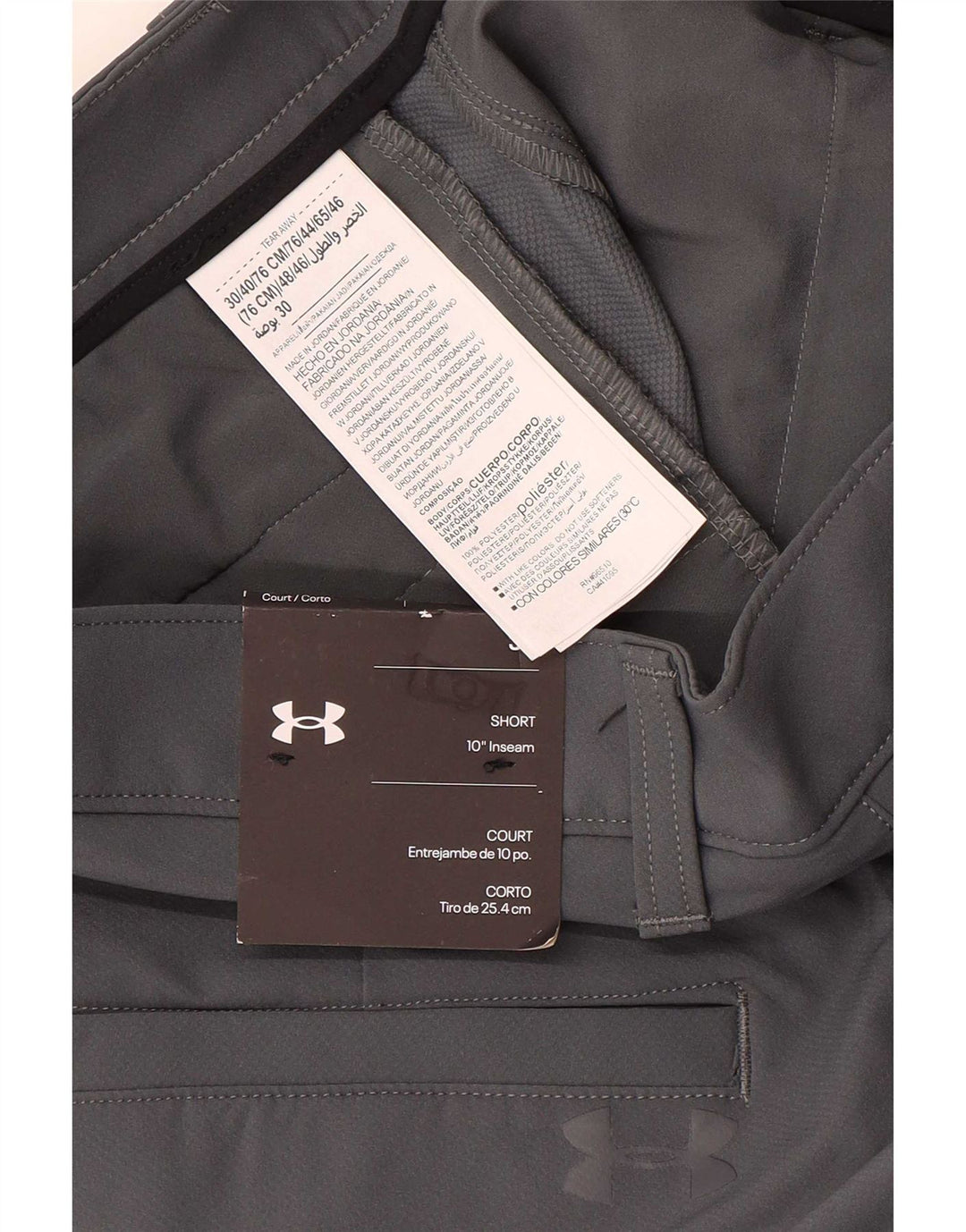 Pantaloncini chino da uomo Under Armour W30 poliestere grigio medio