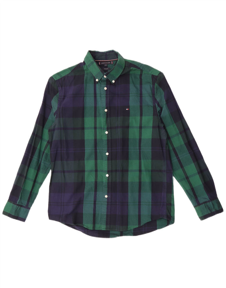 Camicia da uomo vestibilità regolare Tommy Hilfiger grande plaid verde