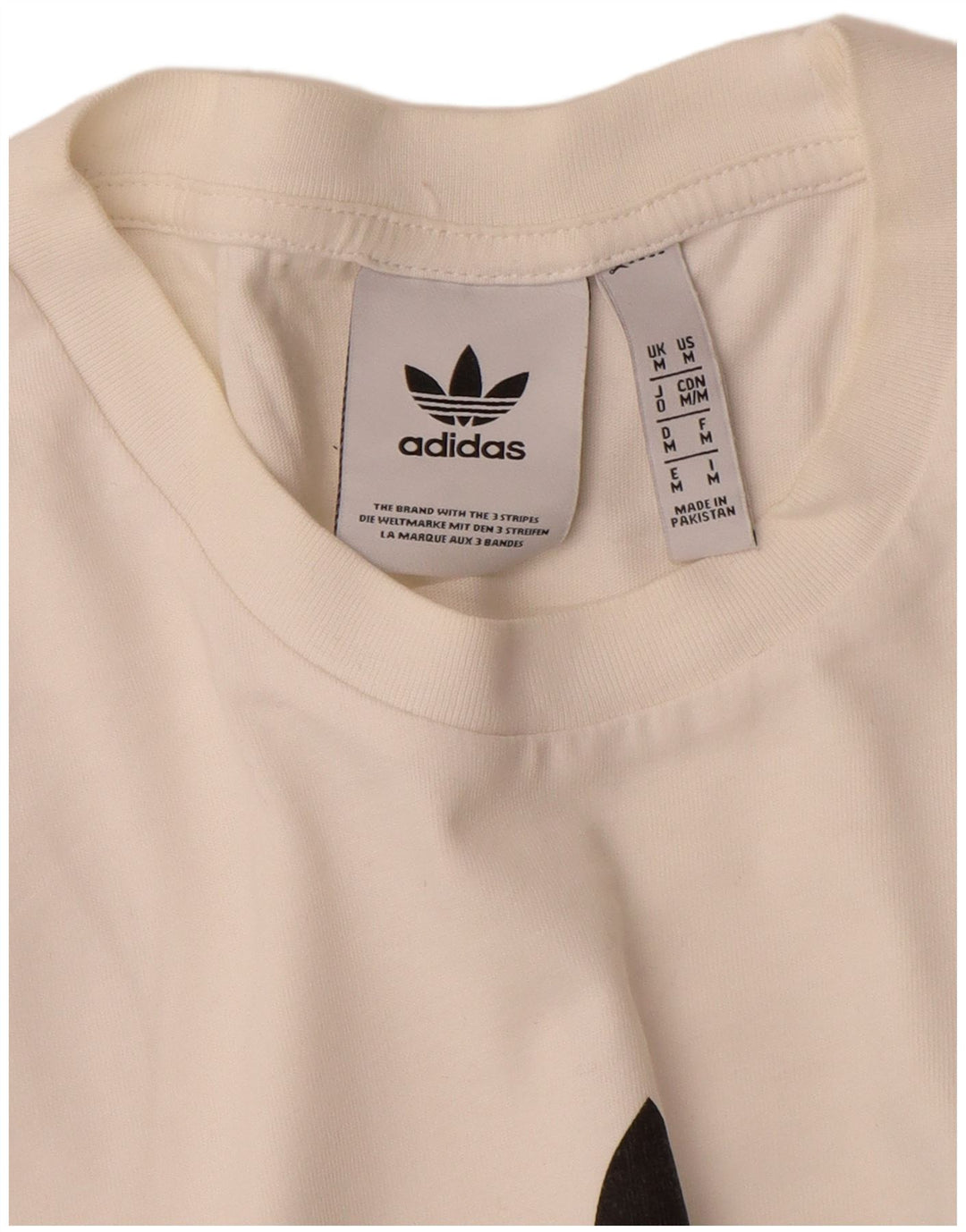 T-shirt grafica da uomo Adidas Top in cotone bianco medio