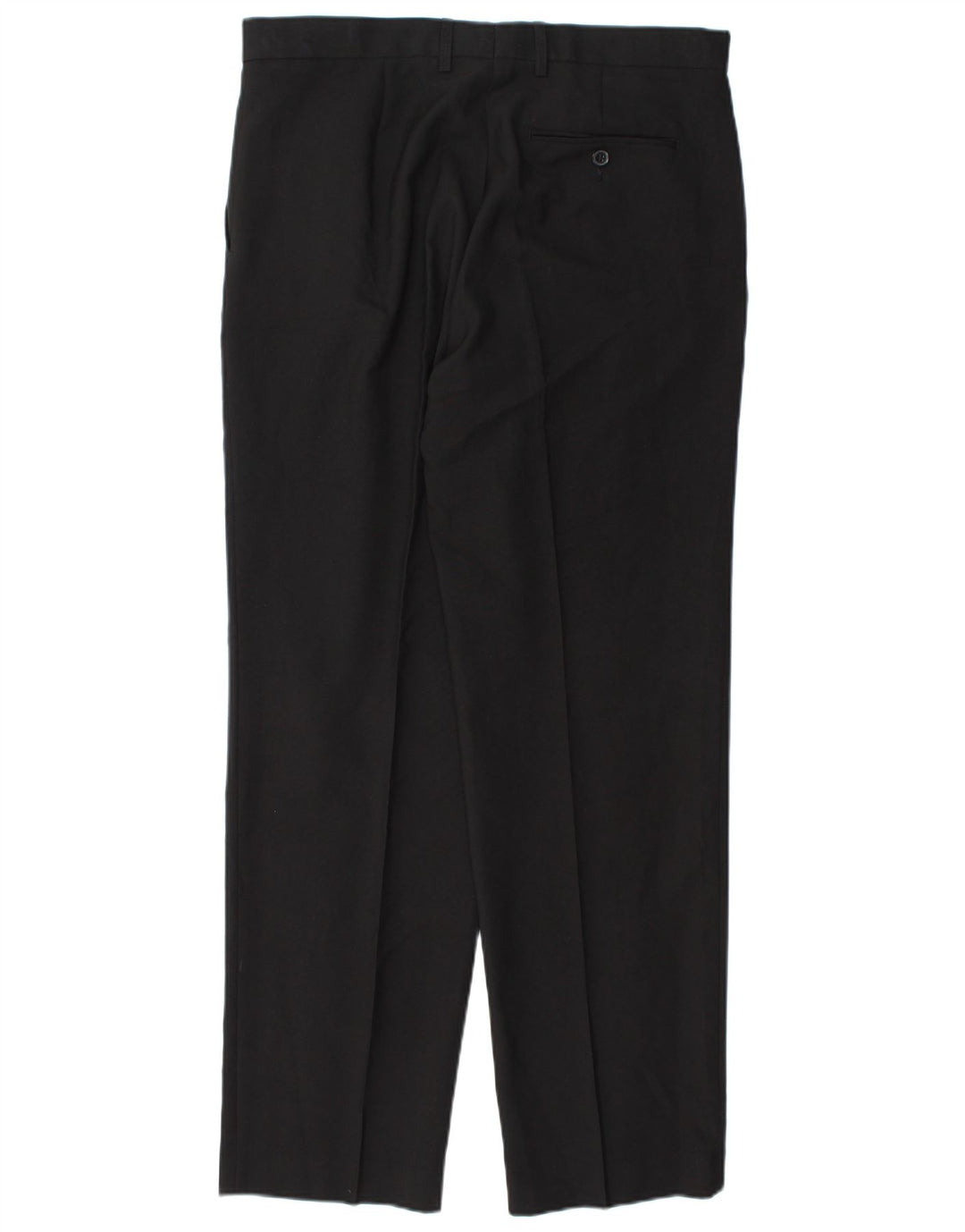 Pantaloni da abito con pegging da uomo Marks & Spencer W36 L33 poliestere nero