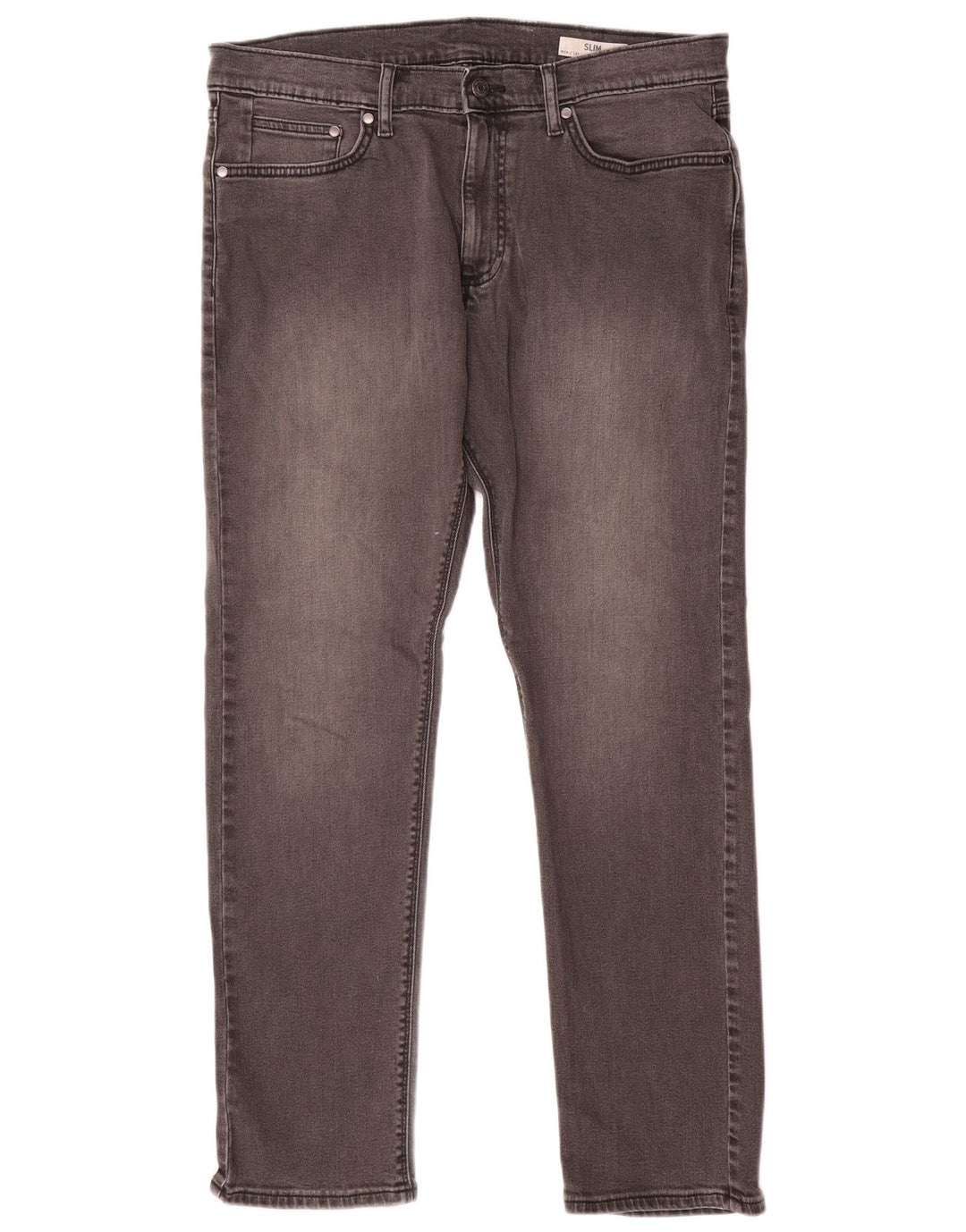 Jeans slim da uomo Marks & Spencer W34 L31 cotone grigio