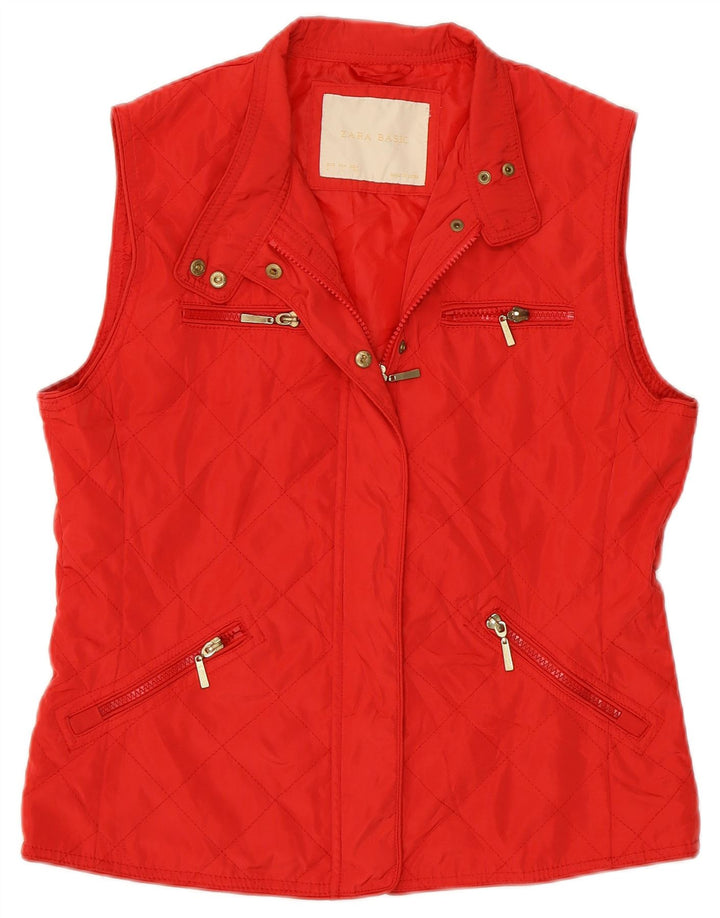 Gilet trapuntato da donna Zara UK 14 grande rosso