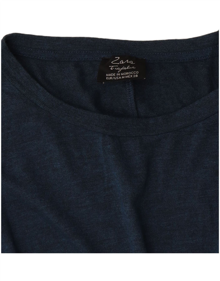 Blusa oversize da donna Zara Top UK 14 blu navy medio