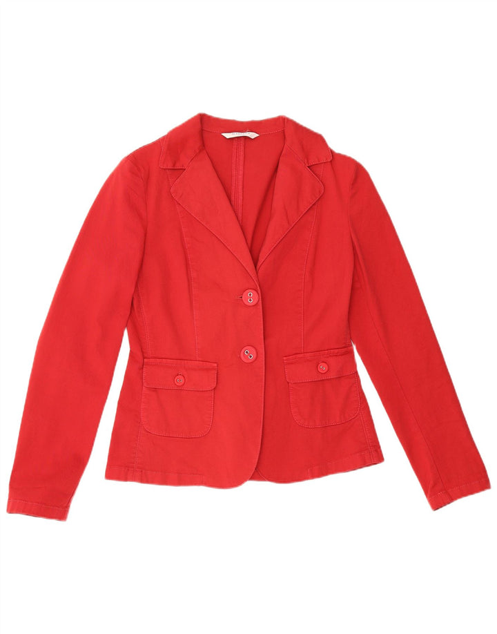 Giacca blazer da donna a 2 bottoni Marella UK 10 piccola in cotone rosso