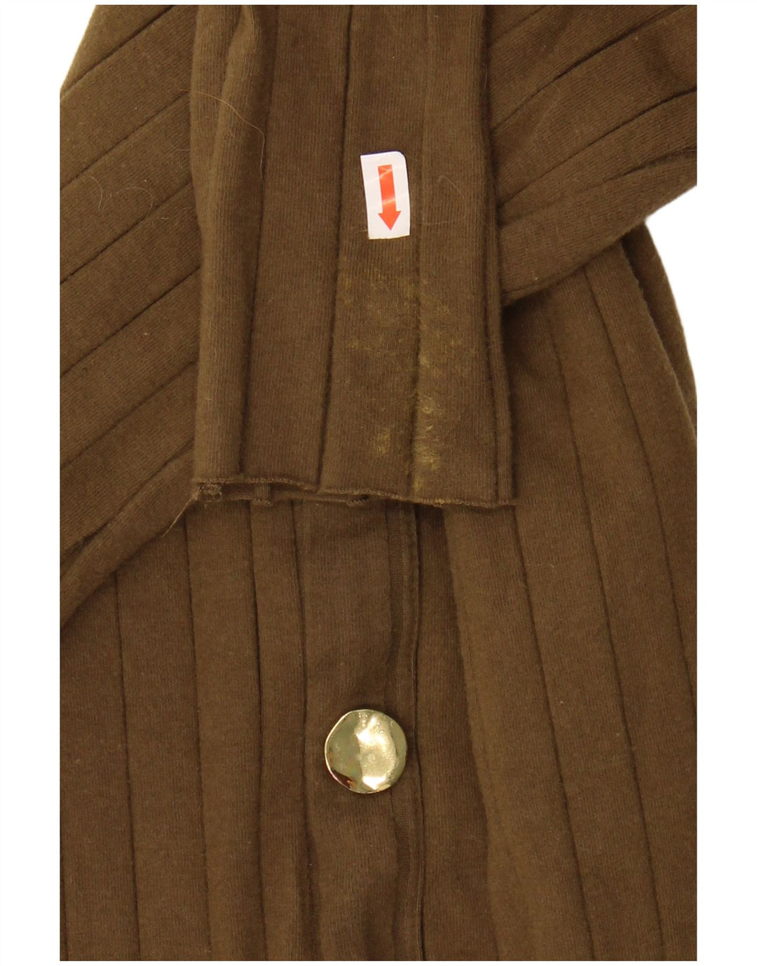 Vestito lungo a maniche lunghe da donna Zara UK 12 medio cachi