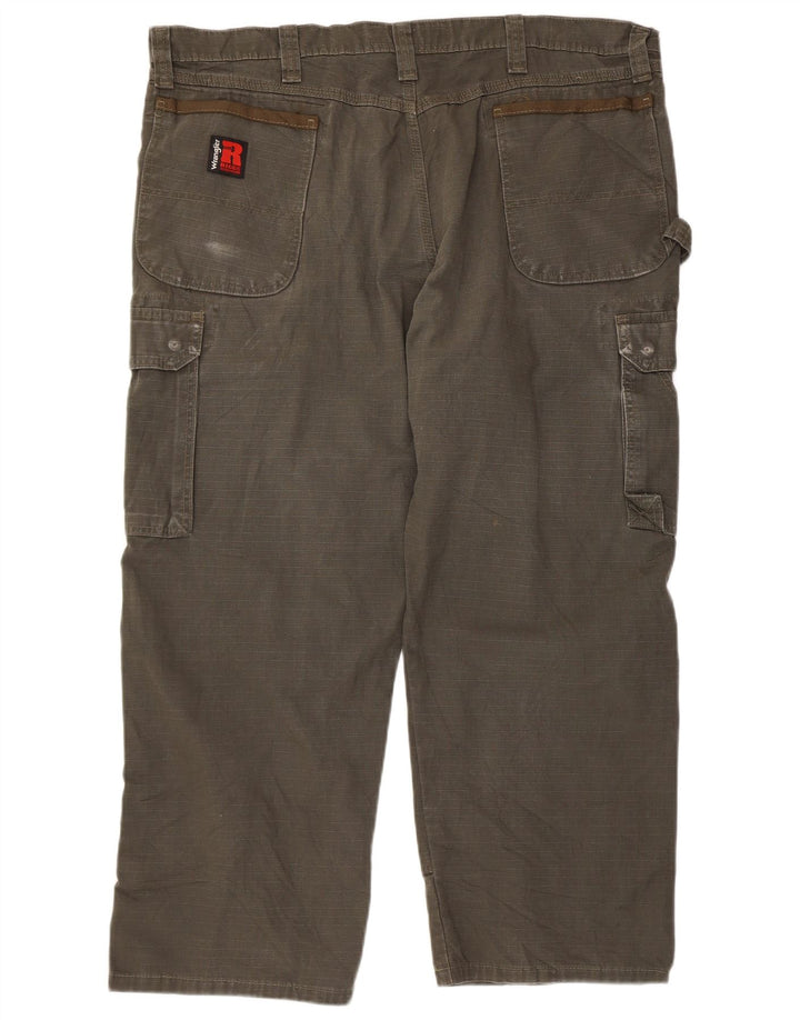 Pantaloni cargo dritti da uomo Wrangler W40 L26 cotone kaki