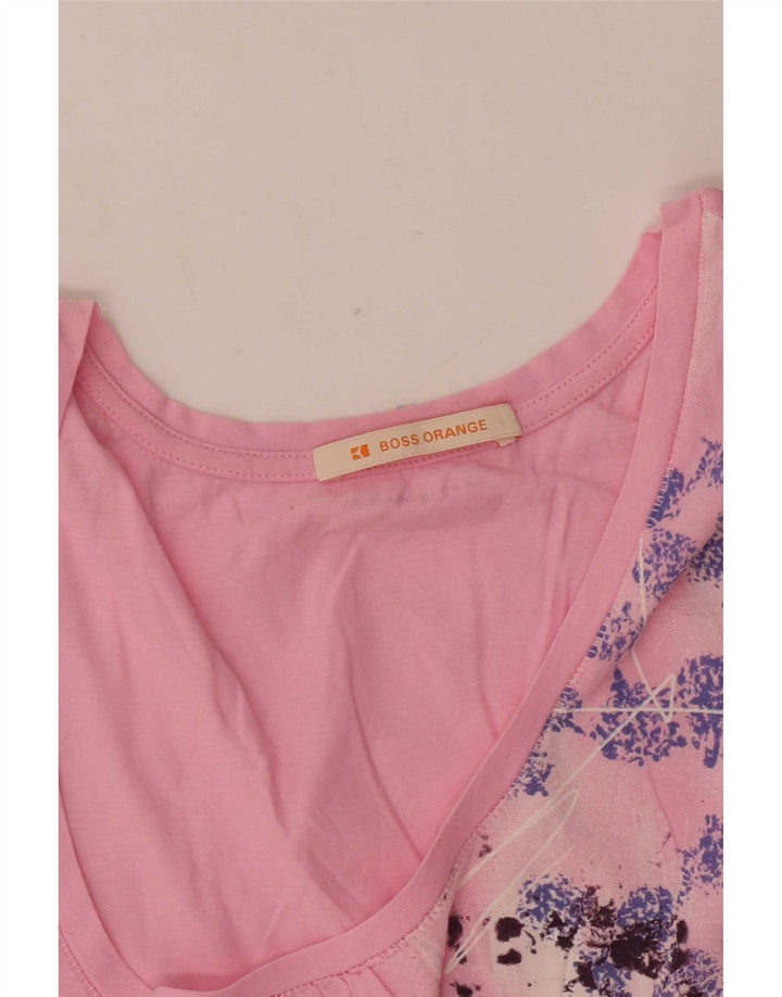 Canotta da donna Hugo Boss UK 12 Rosa medio floreale