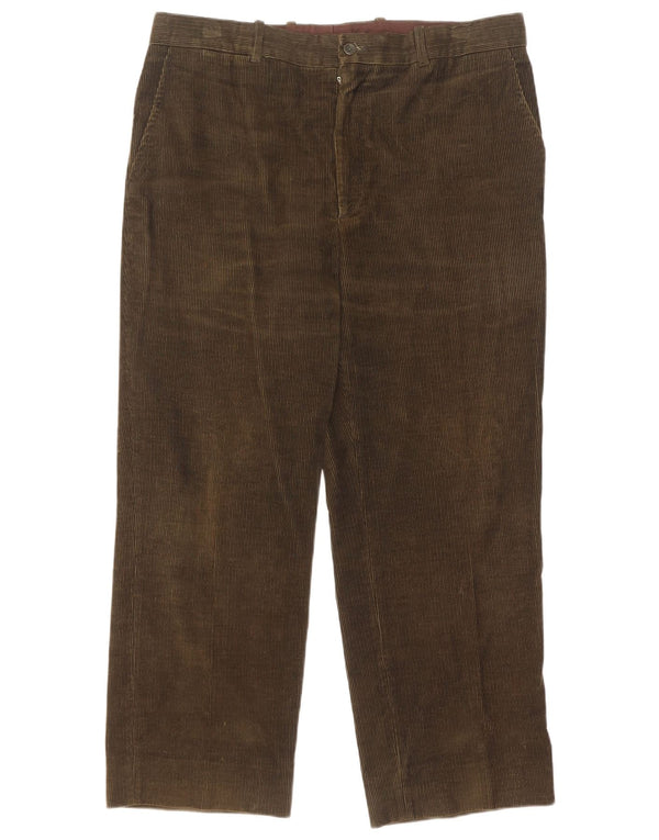 Pantaloni dritti da uomo in velluto a coste Guess W36 L27 cotone kaki