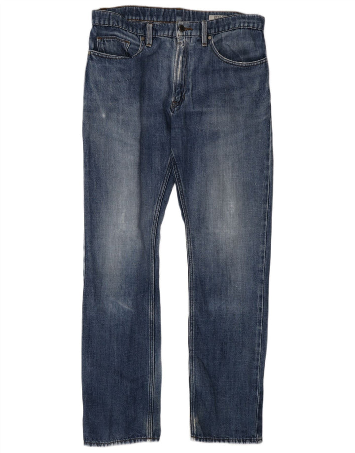 Jeans dritti da uomo Marks & Spencer W32 L31 cotone blu