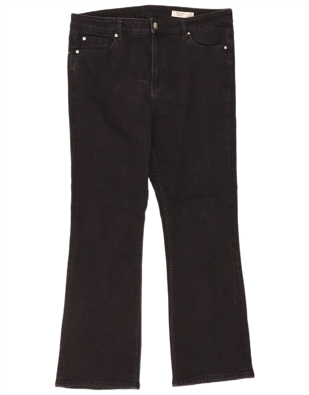 Marks & Spencer Donna The Eva Bootcut Jeans UK 16 Large W34 L30 Nero