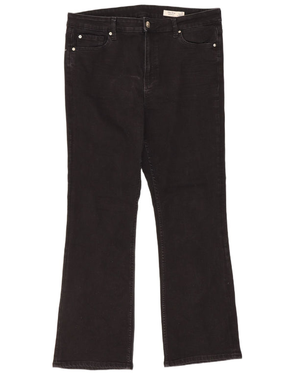 Marks & Spencer Donna The Eva Bootcut Jeans UK 16 Large W34 L30 Nero