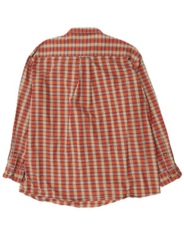 Camicia in flanella da uomo Orvis XL in cotone a quadri rossi